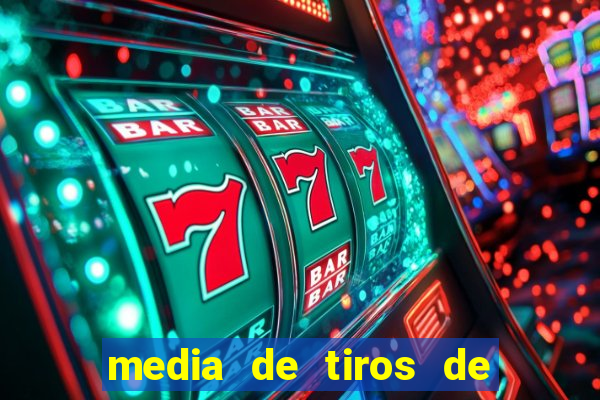 media de tiros de meta por jogo